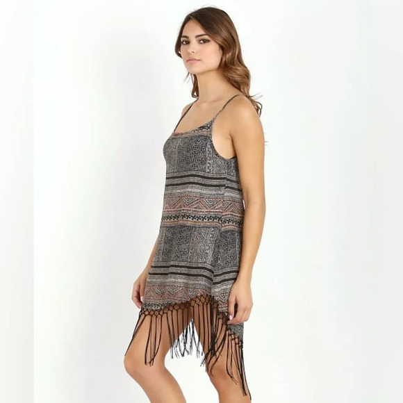 CLEOBELLA by ANTHROPOLOGIE Sadira Fringe Dress in Wood Block Print‎ - Picture 2 of 11